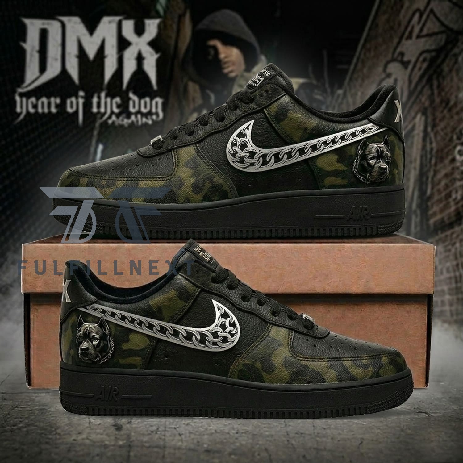 DMX Year Of The Dog Again AF1 Sneaker - Front View