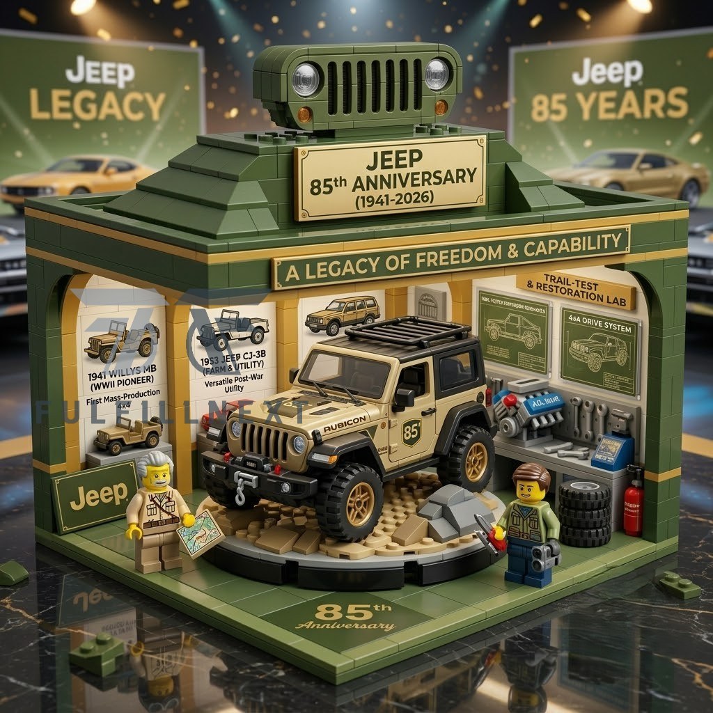 Jeep 85th Anniversary Building Blocks Set - Front View