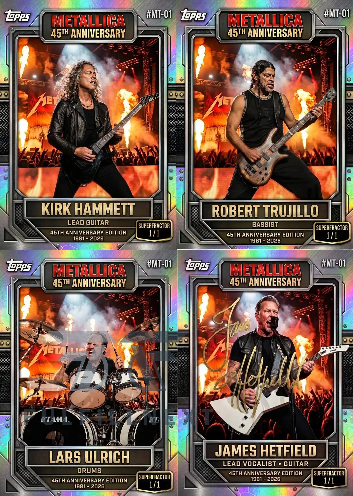 Metallica 45th Anniversary Trading Cards - Detail View