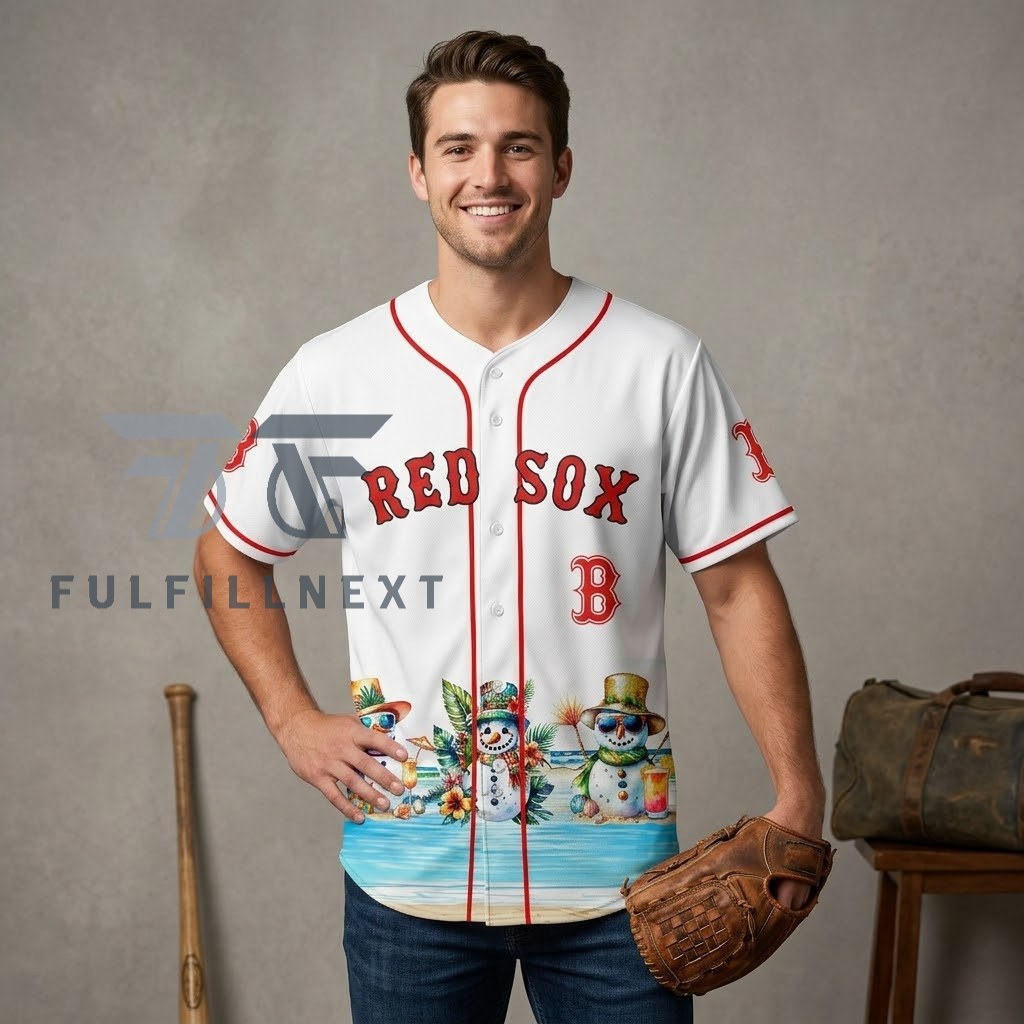MLB All Team x Christmas in July Baseball Jersey - Detail View