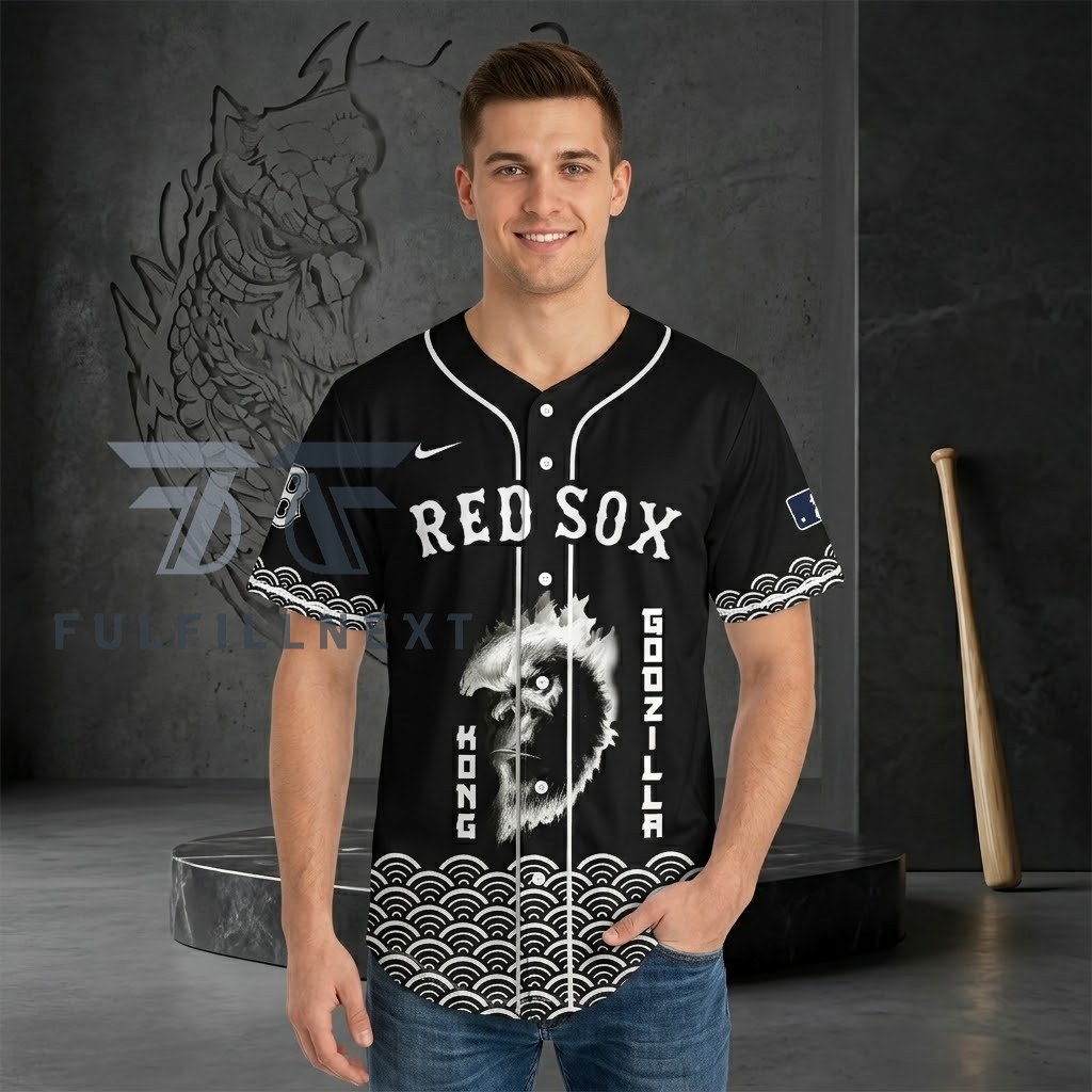 MLB All Team x Godzilla vs Kong Baseball Jersey - Detail View