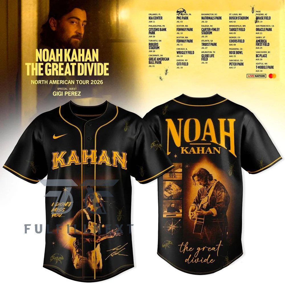 Noah Kahan The Great Divide North Tour Jersey - Front View