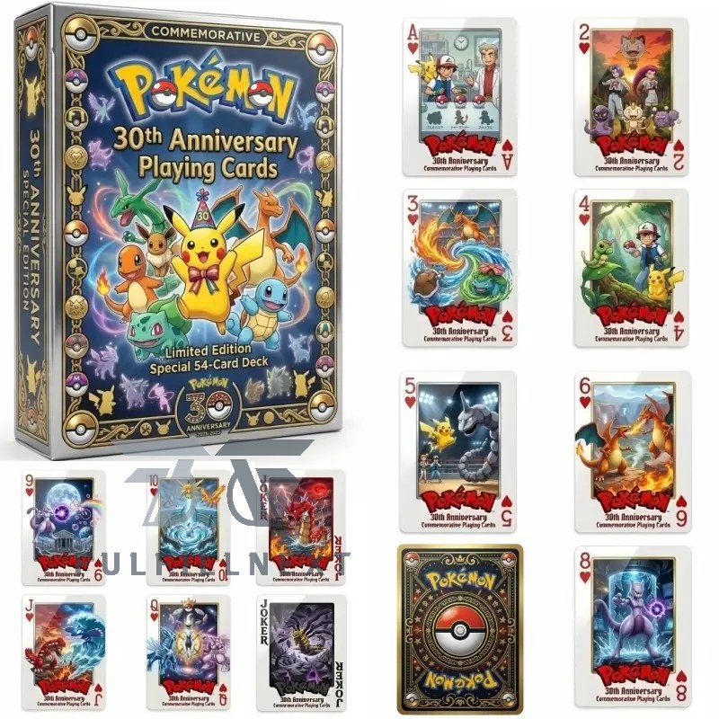 Pokémon 30th Anniversary Playing Cards - Front View